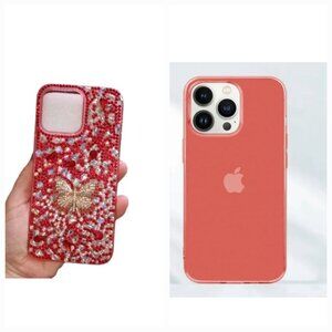 iPhone 15 Pro Max Bling Butterfly Case Covered in Rhinestones Includes FREE Case